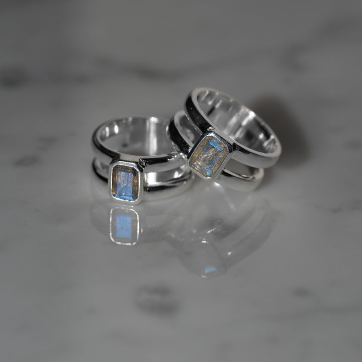 Labradorite Rectangle ring