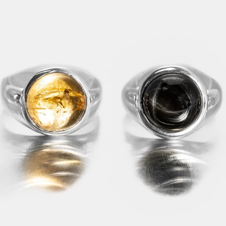 Citrine  Round Cabochon ring