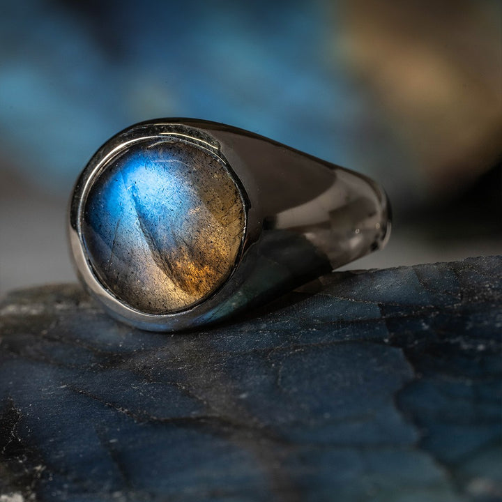 Labradorite  Round Cabochon ring