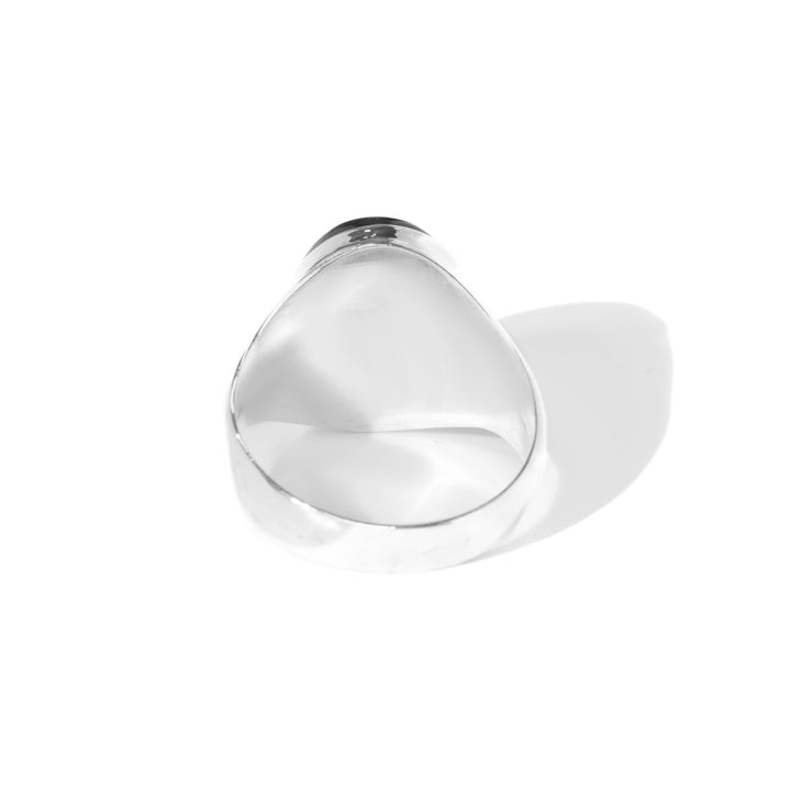 Blue Tiger Eye Oval Cabochon ring
