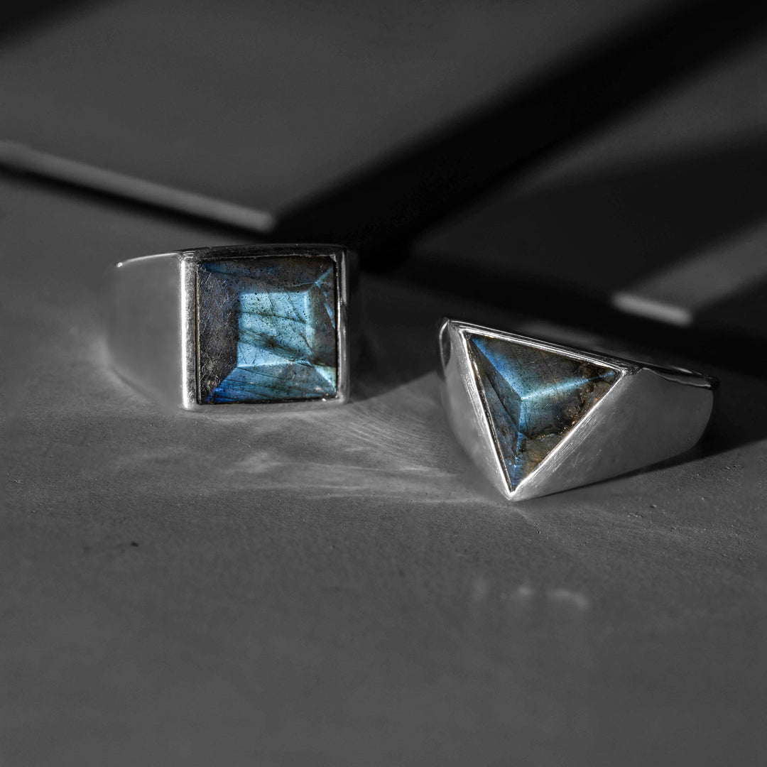 Labradorite Triangle ring