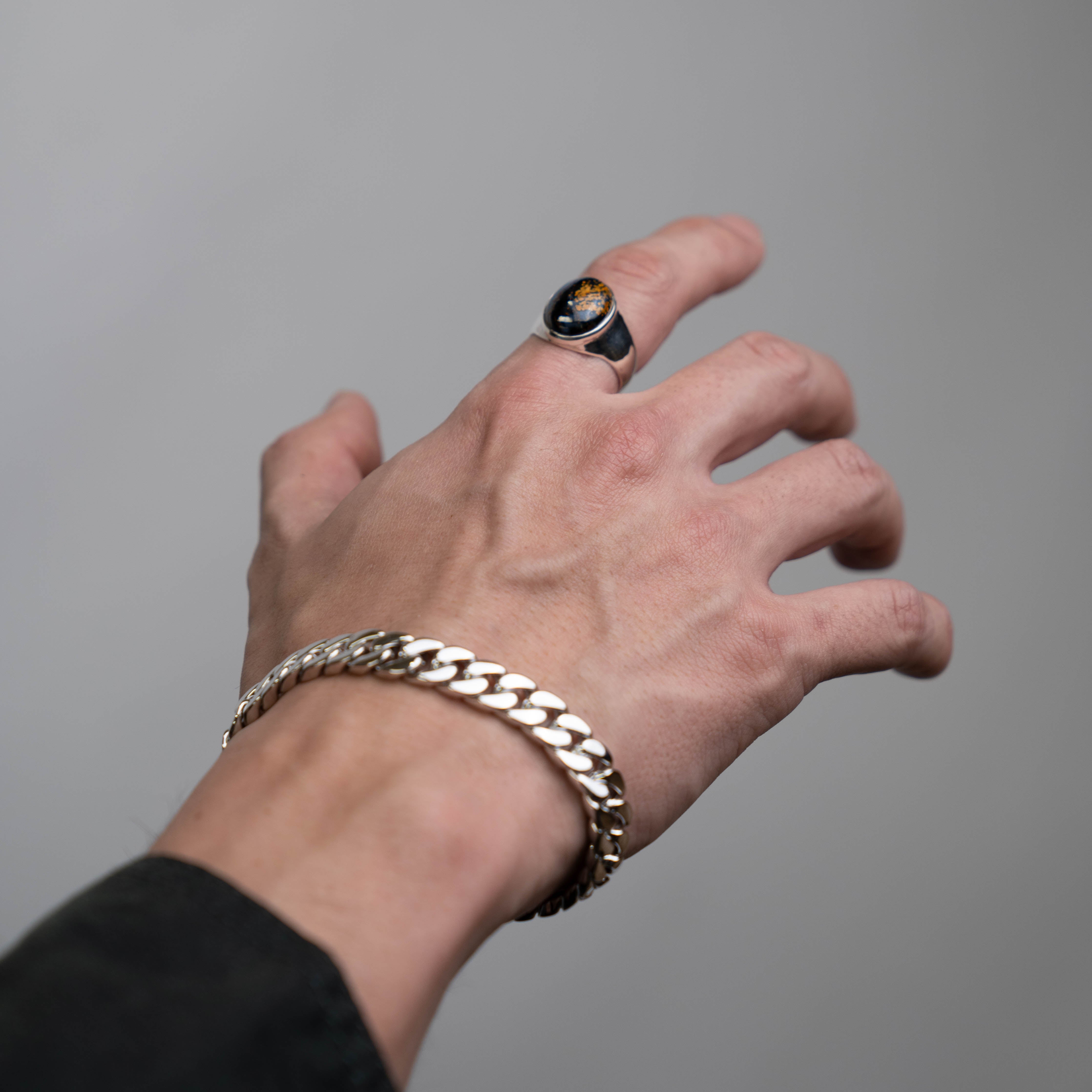 HASH ハッシュ　スクエア　天然石　リング　ピーターサイト　24号　指輪　希少 Pietersite Oval Cabochon ring – HASH.