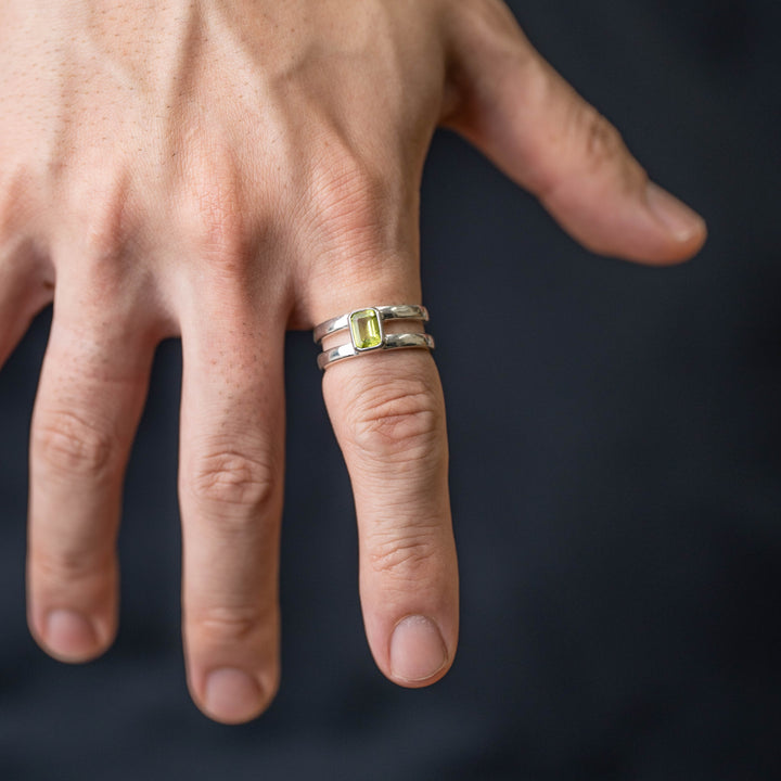 Peridot Rectangle Ring