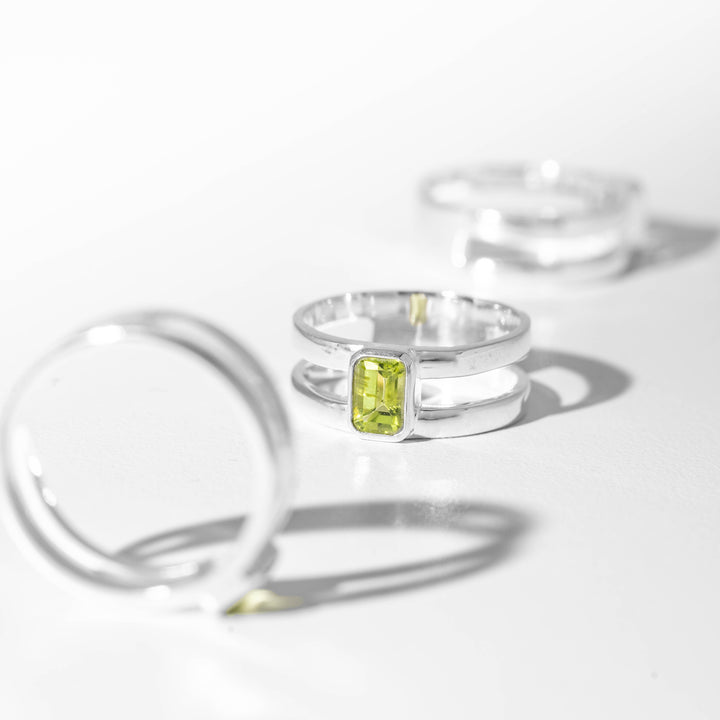 Peridot Rectangle Ring
