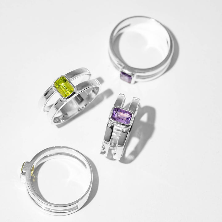 Amethyst Rectangle ring
