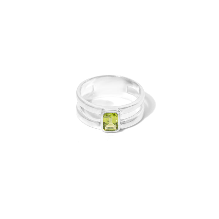 Peridot Rectangle Ring