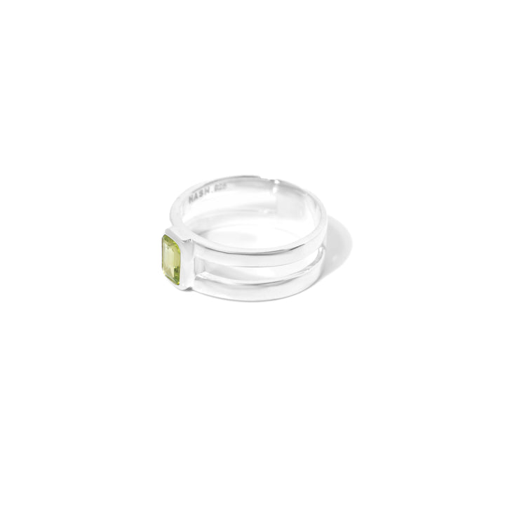 Peridot Rectangle Ring