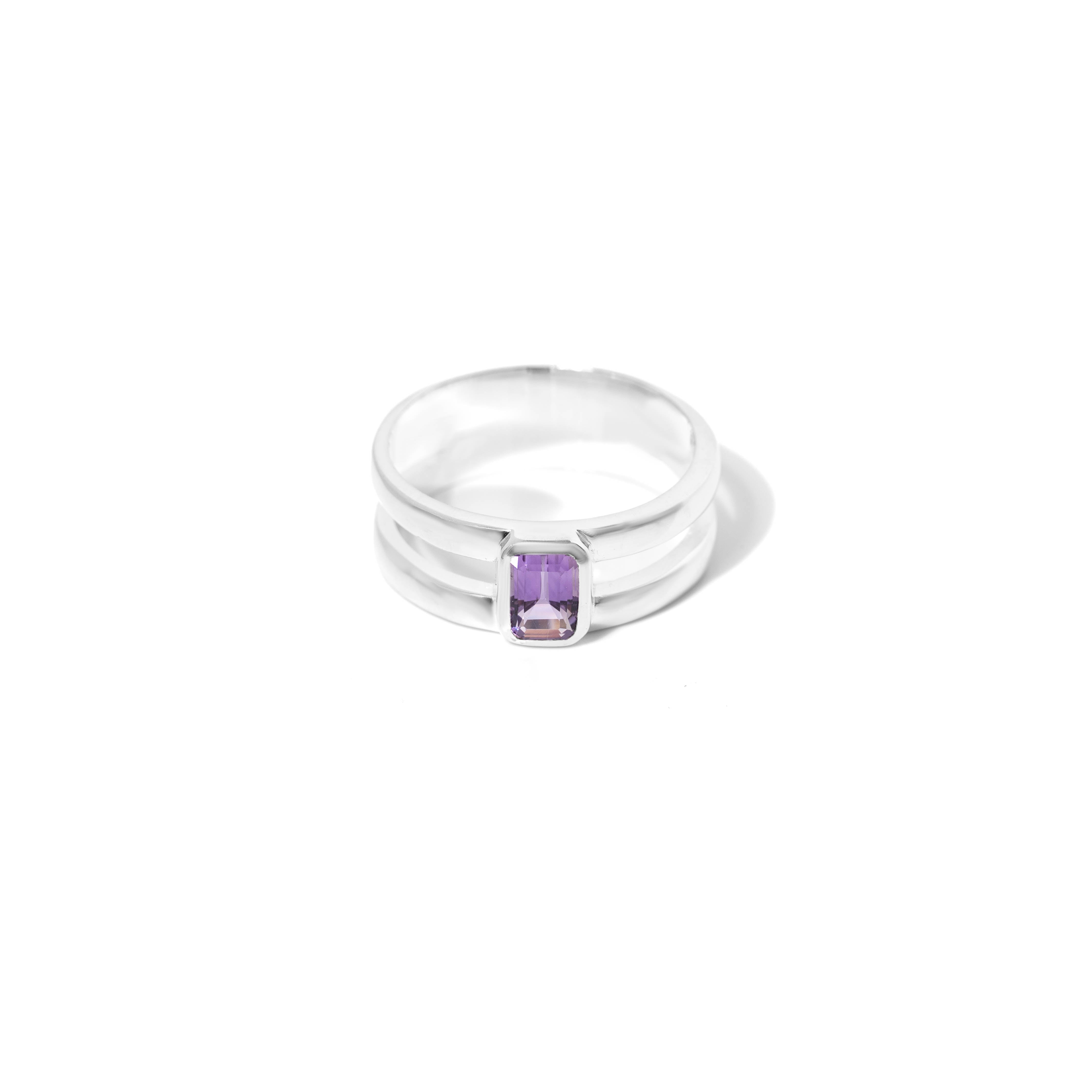 Amethyst Rectangle ring – HASH.