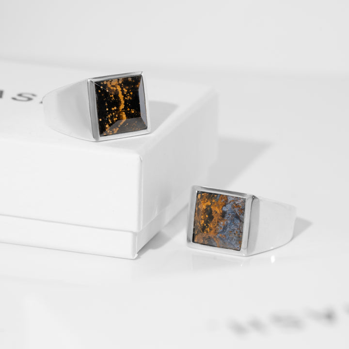 Pietersite square ring 16号-1601