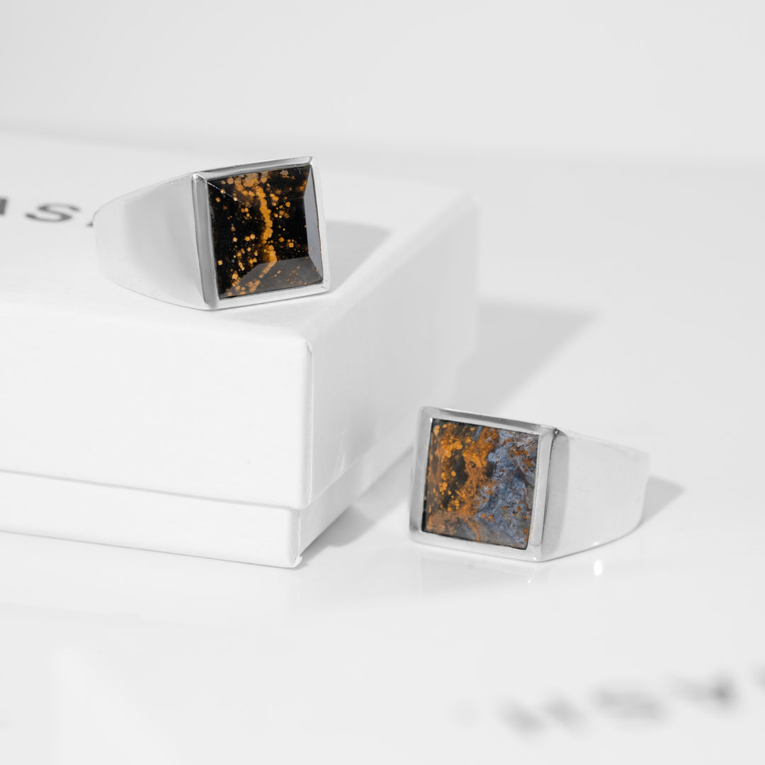 Pietersite square ring 19号-1901