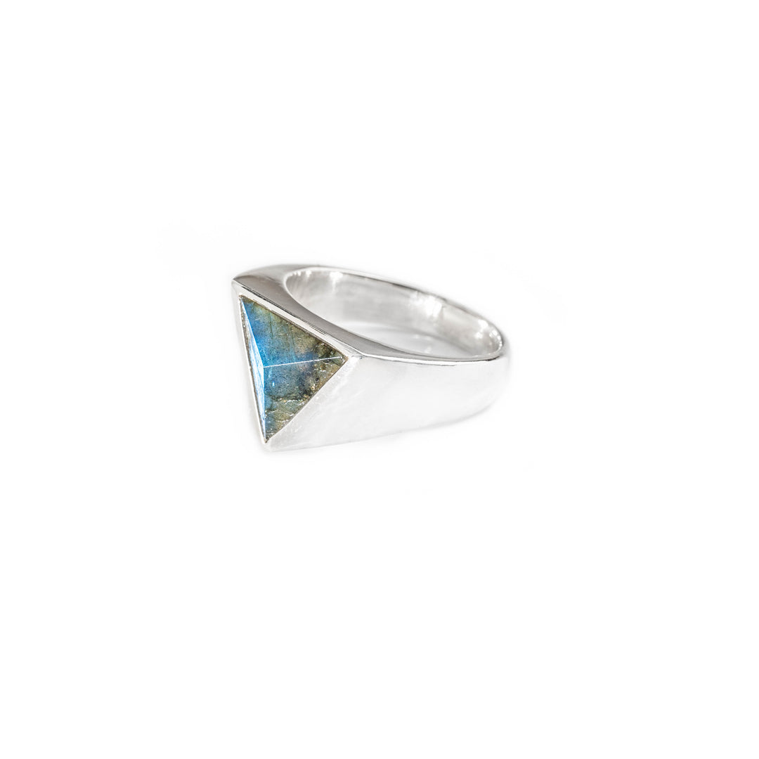 Labradorite Triangle ring