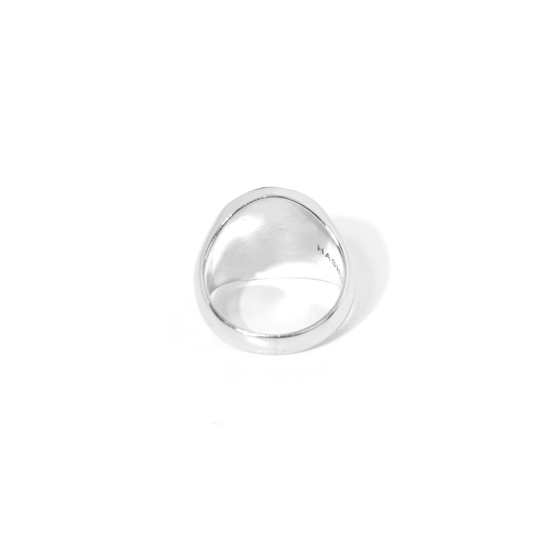 Dalmatian Jasper Round Cabochon Ring