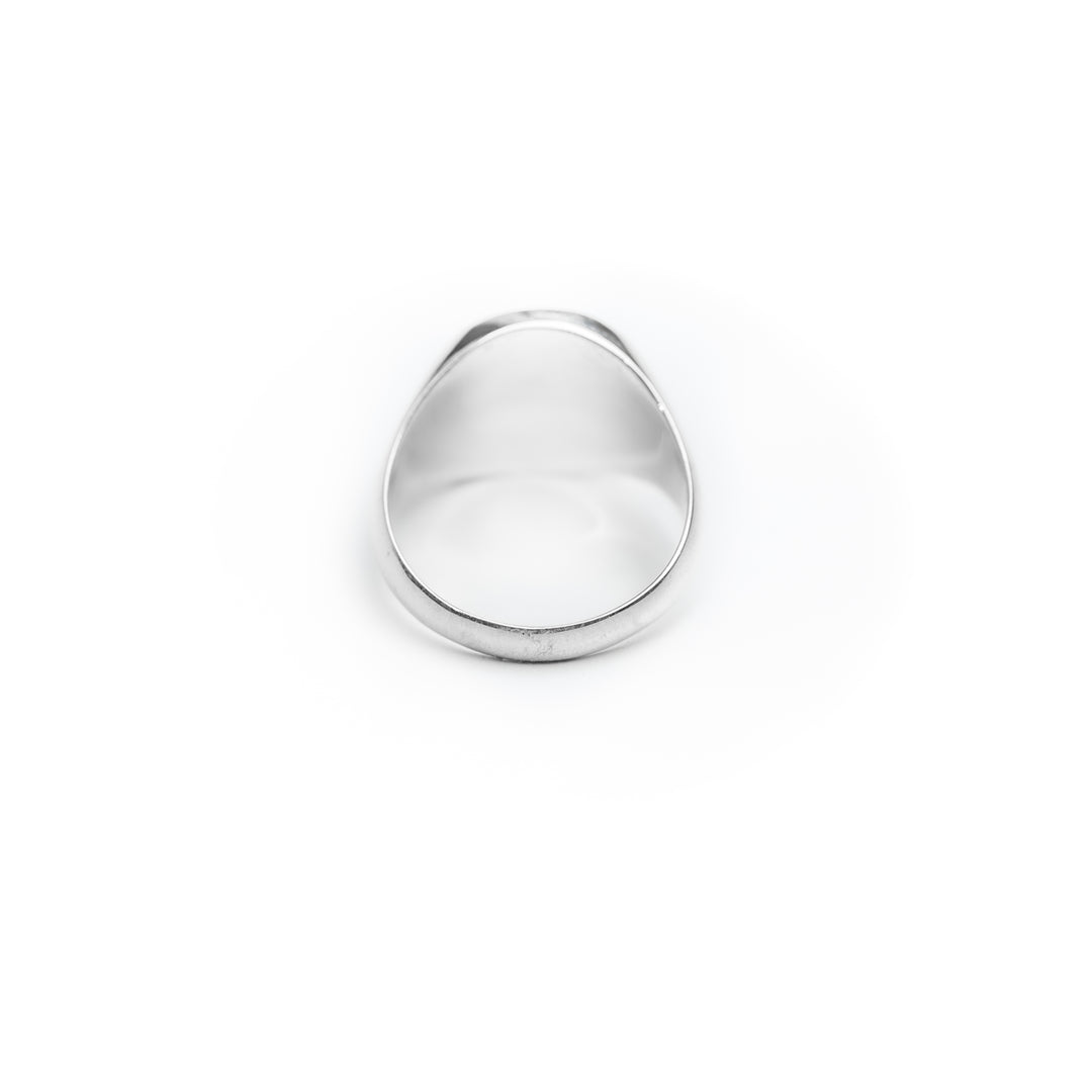 Rainbow Moonstone  Round Cabochon ring