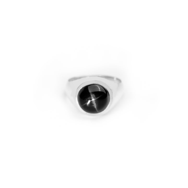 Black Star  Round Cabochon ring