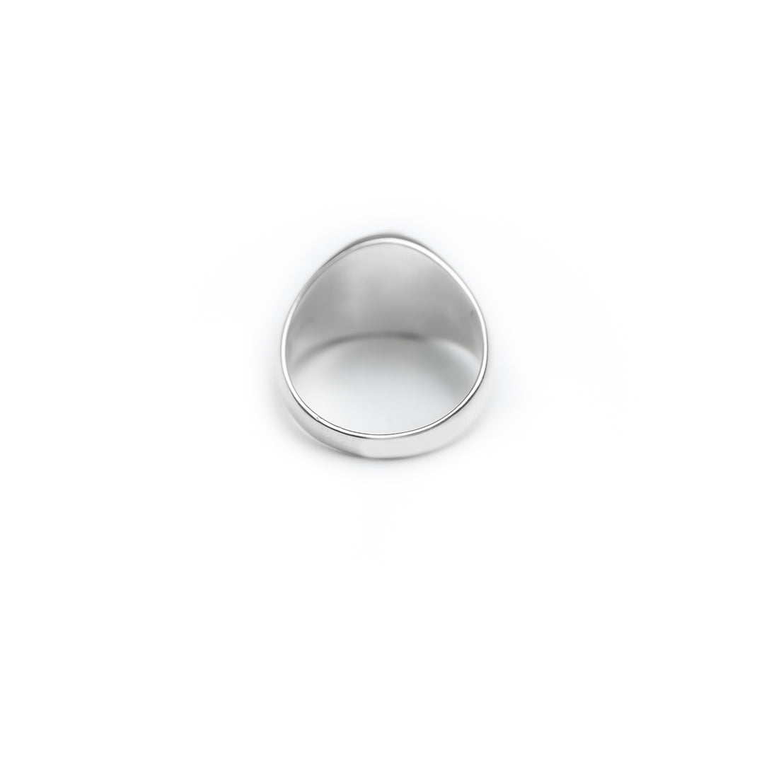 Iron tigereye oval cut ring