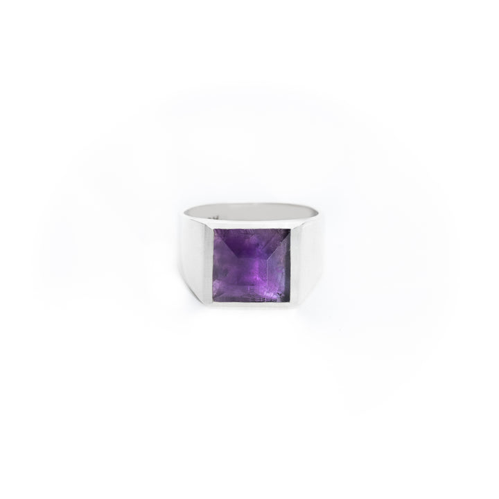 Amethyst square ring