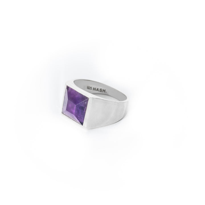 Amethyst square ring