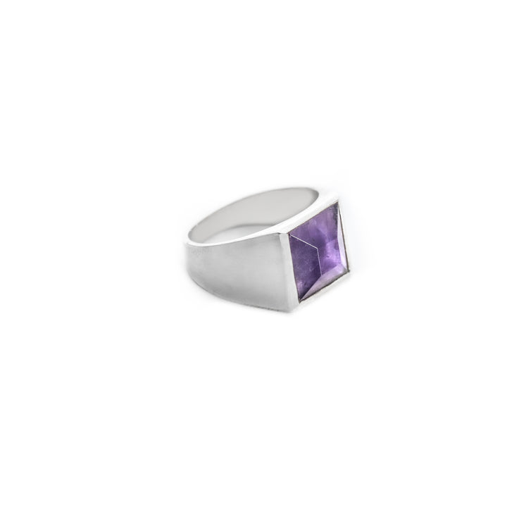 Amethyst square ring