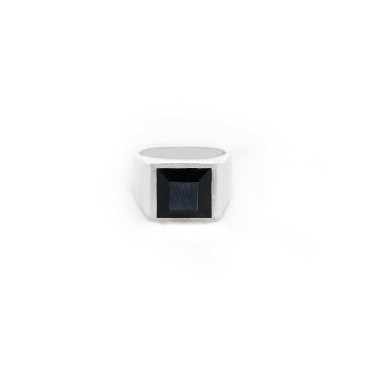 Black onyx square ring