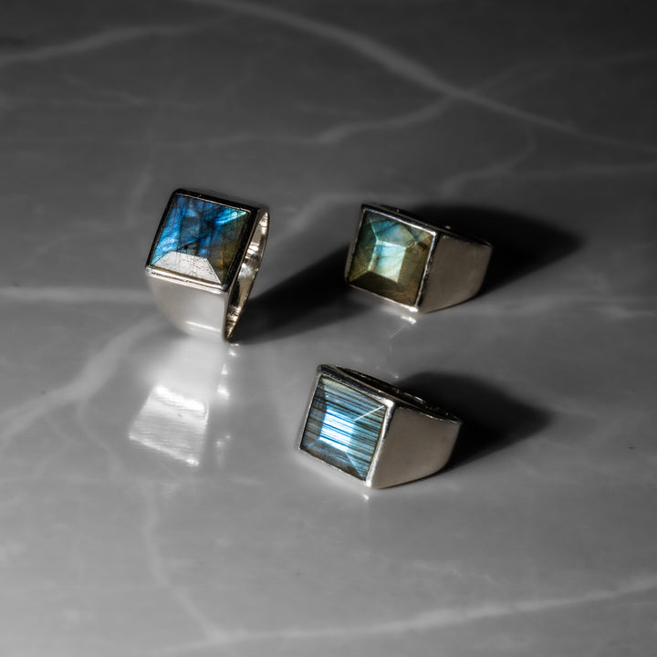 Labradorite square ring