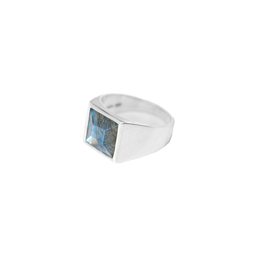 Labradorite square ring