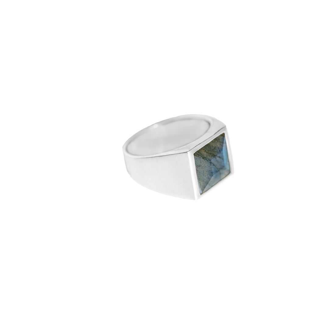 Labradorite square ring