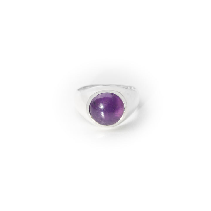 Amethyst  Round Cabochon ring