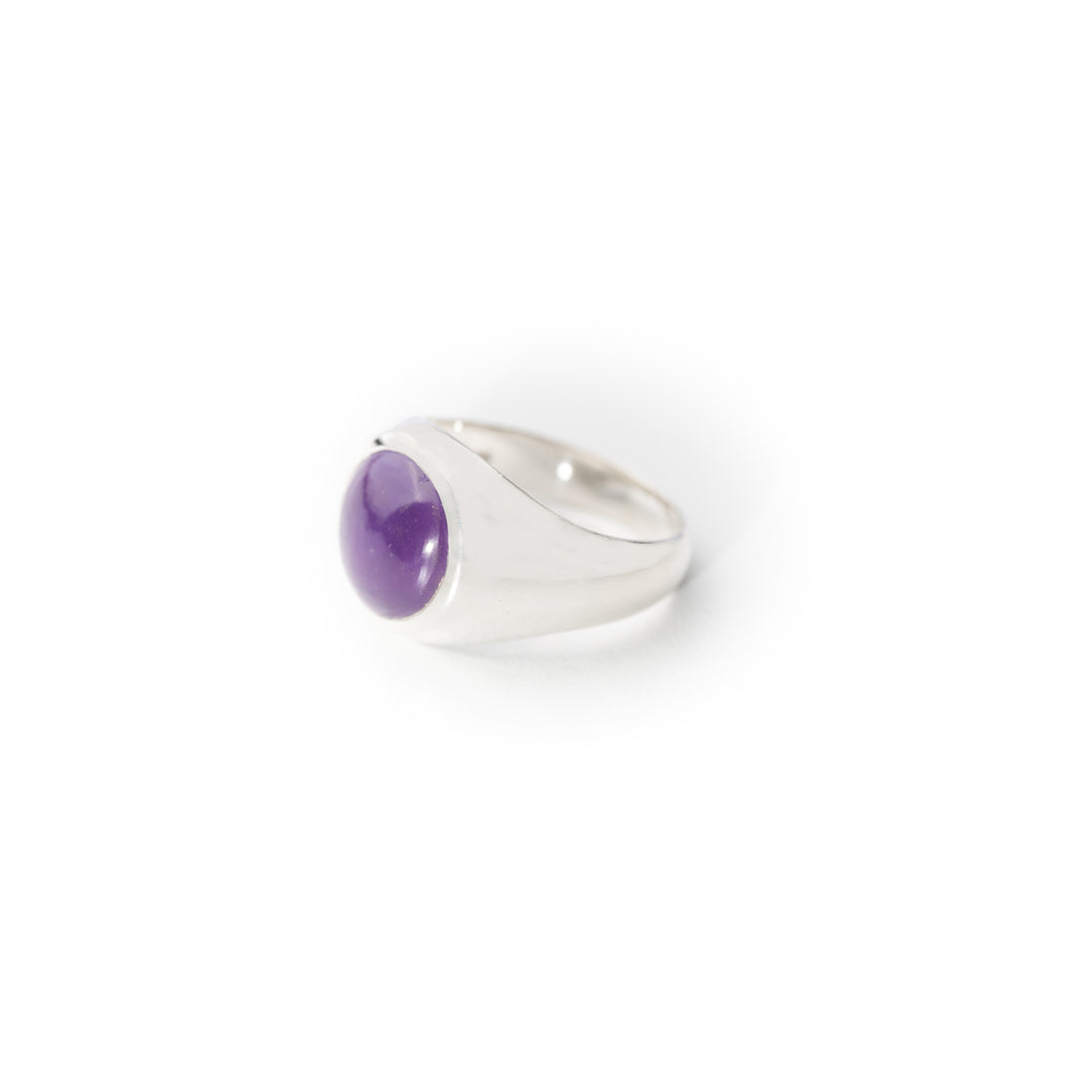 Amethyst  Round Cabochon ring