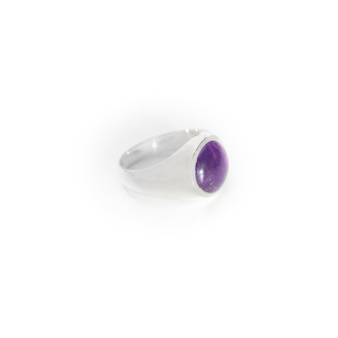 Amethyst  Round Cabochon ring