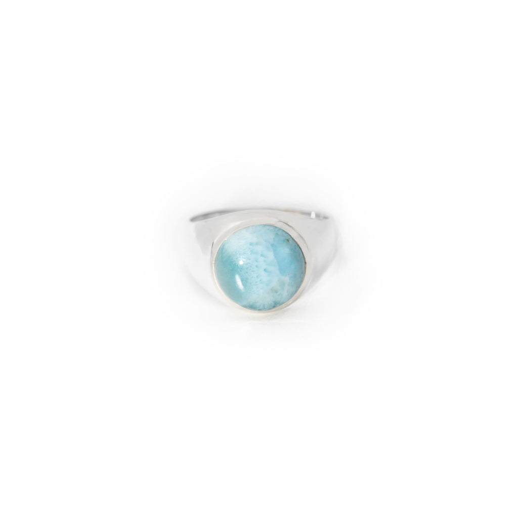 Larimar Round Cabochon ring – HASH.