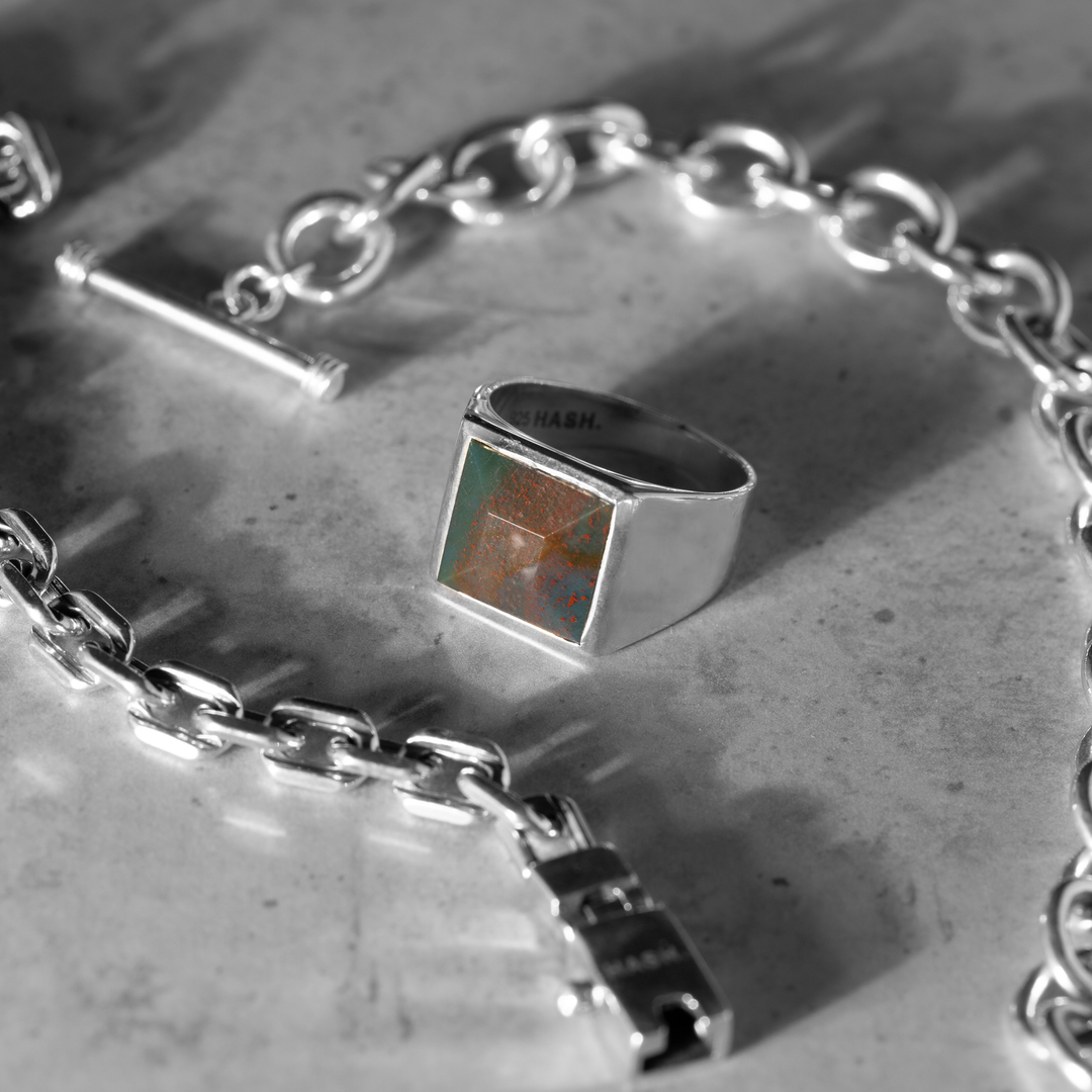 Blood Stone square ring