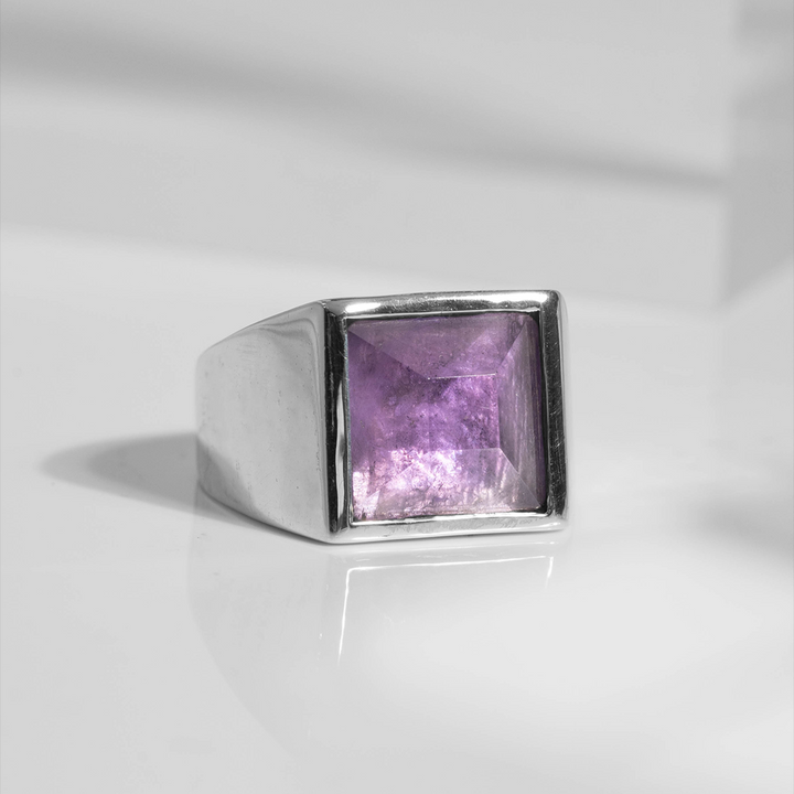 Amethyst square ring