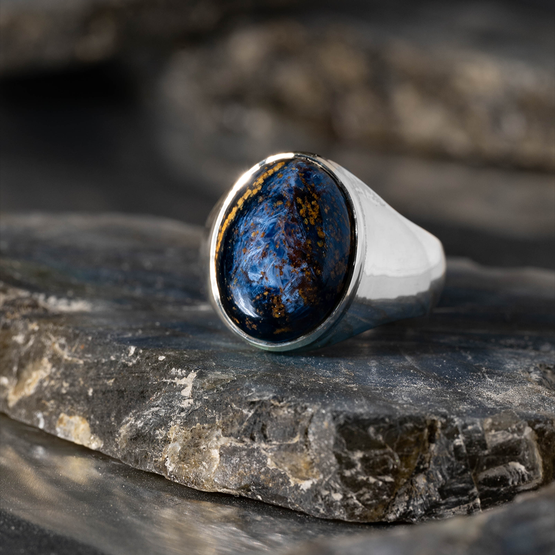 Pietersite Oval Cabochon ring