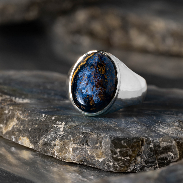 Pietersite Oval Cabochon ring