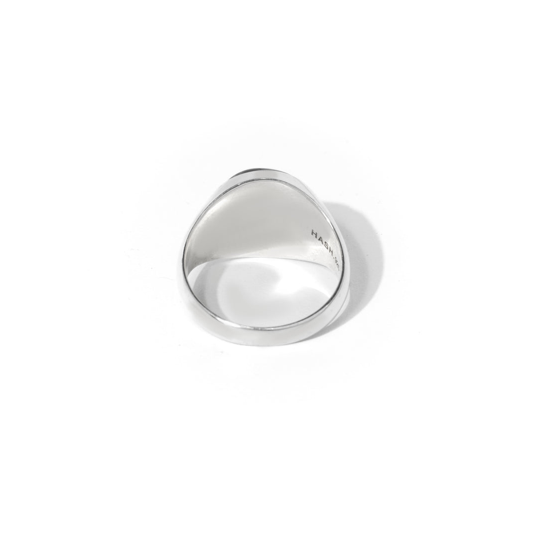 Blue Tiger Eye Round Cabochon Ring