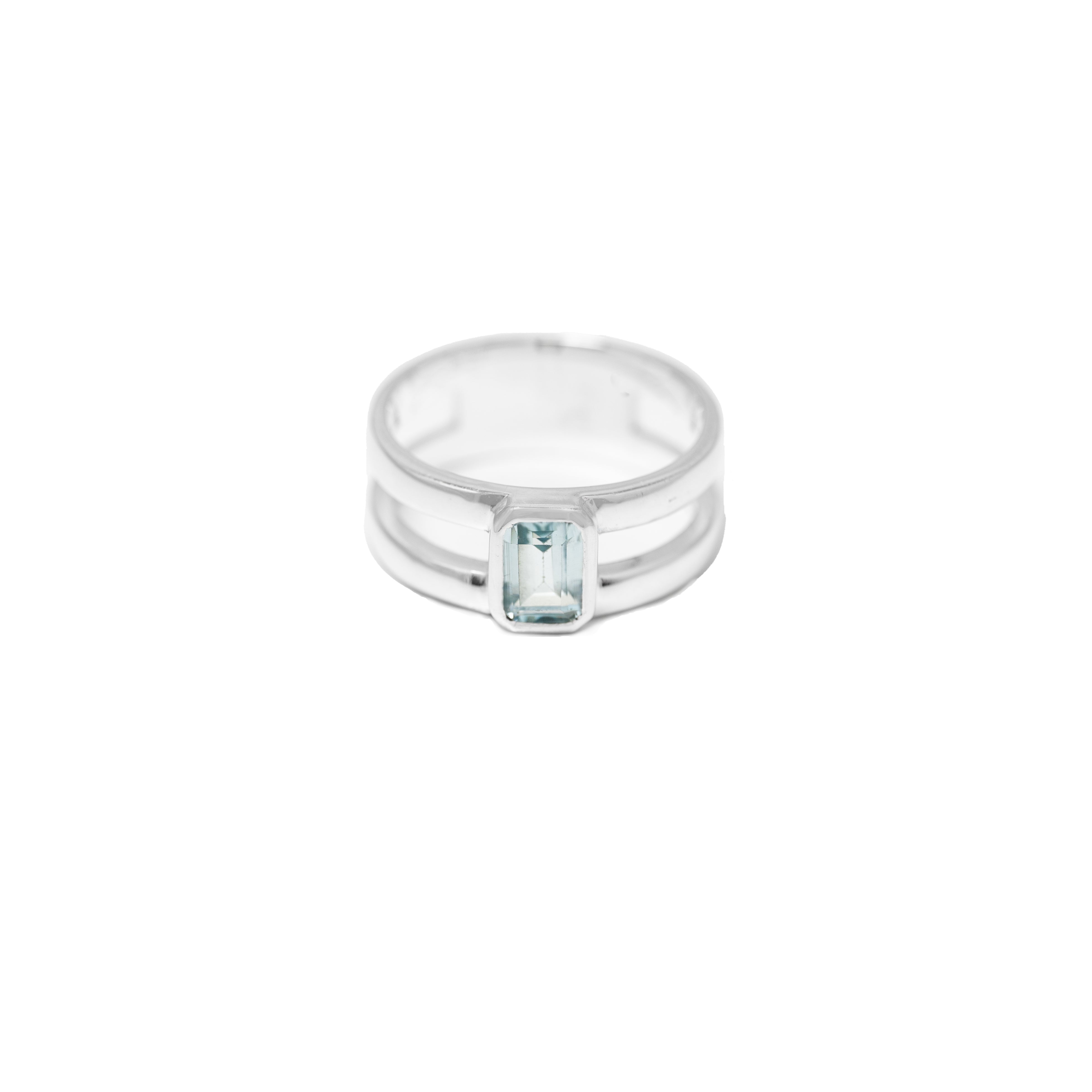 HASH. ハッシュ リング 15号 シルバー925 Blue Topaz Rectangle ring – HASH.